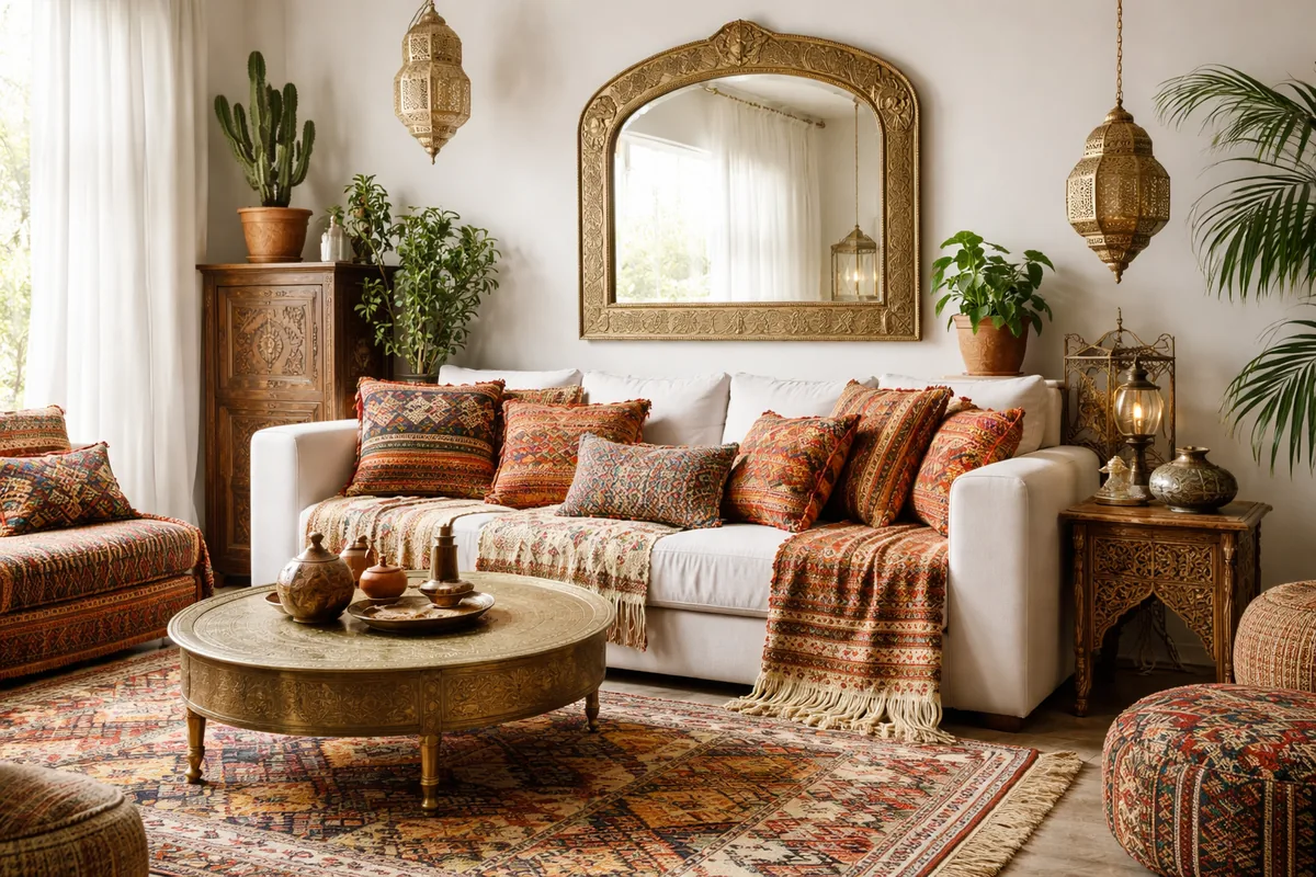 Comment décorer sa maison avec des textiles faits main marocains et des meubles orientaux